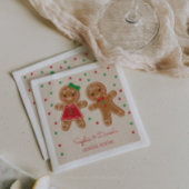 Gender Reveal Gingerbread Cocktail Napkin Serviette