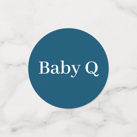 Gender Reveal Gingham und Sunflower Baby Q Konfetti (Klein Vorderseite)