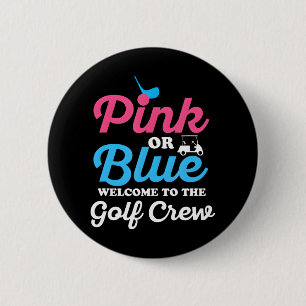 Gender Reveal Golf für eine Golf-Familie Button