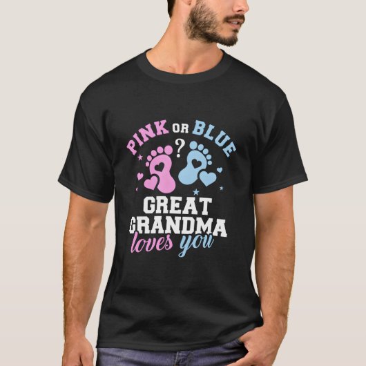 Gender Reveal Great Grandma T-Shirt (Vorderseite)