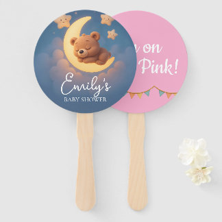 Gender Reveal Hand Fan, Teddy Bear. It’s a Girl Fächer