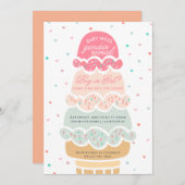 GENDER REVEAL - hier ist das Party aus Bruteis Einladung (Vorne/Hinten)