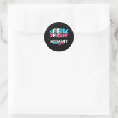 Gender Reveal Ideen Fishe oder Fishe Mommy Lieben Runder Aufkleber (Tasche)