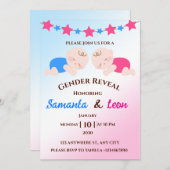 Gender Reveal Invitation Card Einladung (Vorne/Hinten)