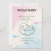 Gender reveal invitation  einladung (Vorderseite)