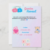 Gender reveal invitation einladung (Vorderseite)