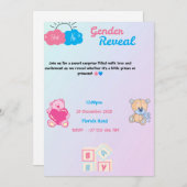 Gender reveal invitation einladung (Vorne/Hinten)