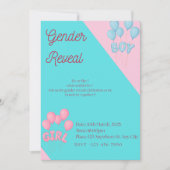 Gender reveal invitation  einladung (Vorderseite)