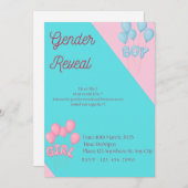 Gender reveal invitation  einladung (Vorne/Hinten)