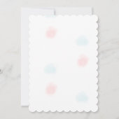 Gender Reveal Invitation – Pink & Blue Watercolor  Einladung (Rückseite)