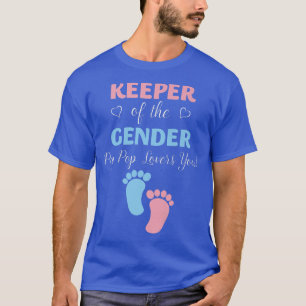 Gender Reveal Keeper of Gender Pop Pop Lieben Y T-Shirt