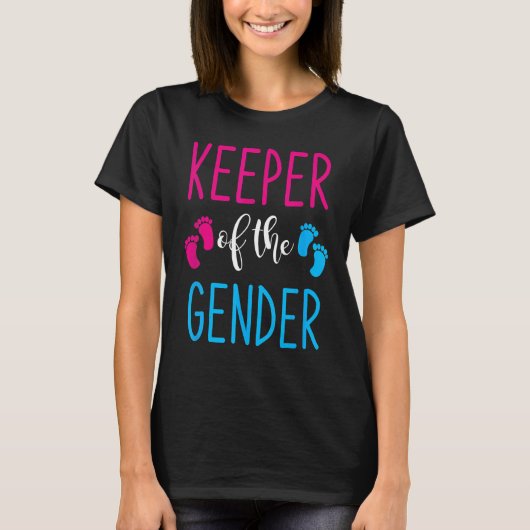 Gender Reveal Keeper Of The Gender 6 T-Shirt (Vorderseite)