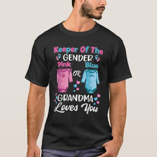 gender reveal outfit Grandma To be Party Announcem T-Shirt (Vorderseite)