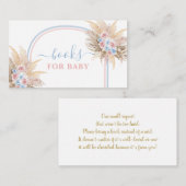 Gender Reveal Pampas Grass Books for Baby Card Begleitkarte (Vorne/Hinten)