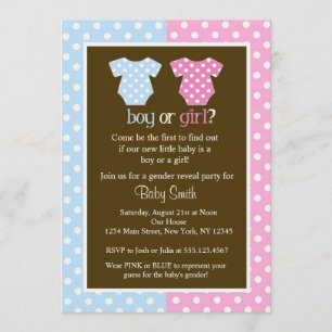 Gender Reveal Party Baby Shower Einladungen