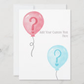 Gender Reveal Party Game Card Einladung (Rückseite)