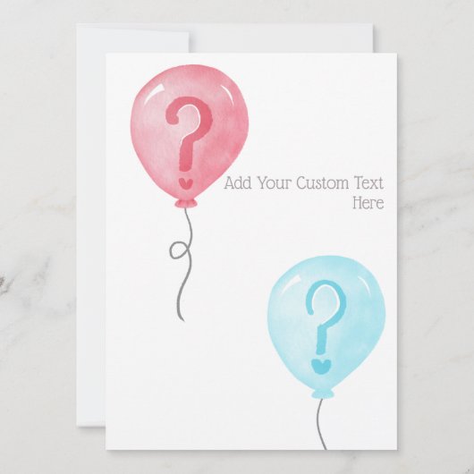 Gender Reveal Party Game Card Einladung (Rückseite)