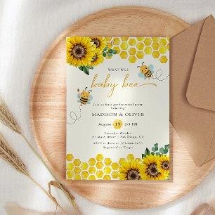 Gender Reveal Party What Will Baby Bee Einladung