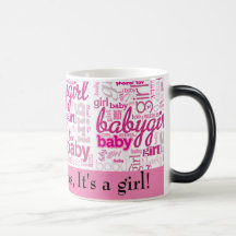 Gender Reveal PINK Baby Girl Custom Text