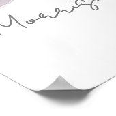 Gender Reveal Pink Blue Bow Welcome Sign Poster (Ecke)