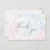 Gender Reveal Pink Blue Snowflake Danke (Vorderseite)