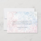 Gender Reveal Pink Blue Snowflake Danke (Rückseite)