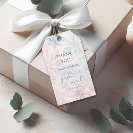 Gender Reveal Pink Blue Snowflake Danke Geschenkanhänger