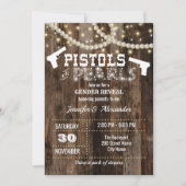 Gender Reveal Pistols oder Perlen Einladung (Vorderseite)
