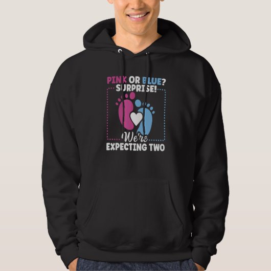 Gender Reveal Quote for Gender Reveal Twin Parents Hoodie (Vorderseite)