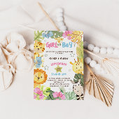 Gender Reveal Safari Jungle Animal Tropical Einladung