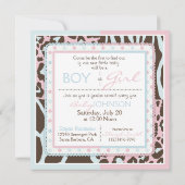 Gender Reveal Safari Party Einladung SQ (Rückseite)