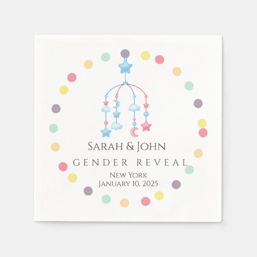 GENDER REVEAL SERVIETTE (Vorderseite)