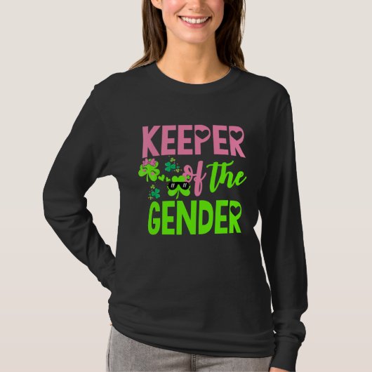 Gender Reveal St Patricks Day Funny Keeper of the  T-Shirt (Vorderseite)