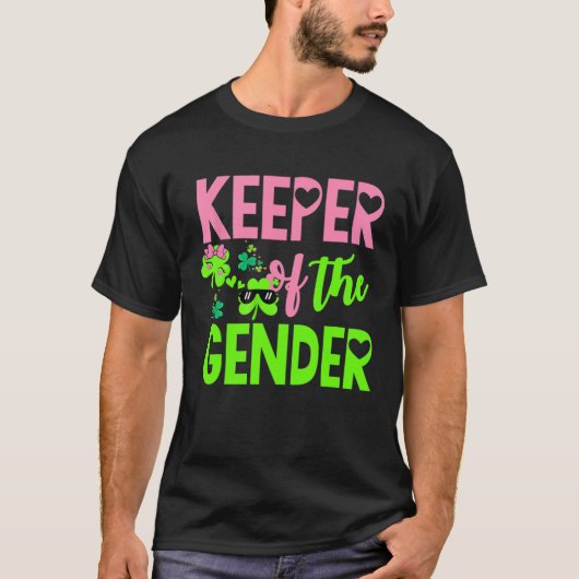 Gender Reveal St Patricks Day Funny Keeper of the T-Shirt (Vorderseite)