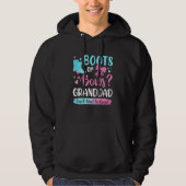 Gender Reveal Stiefel oder Bows Großvater Matching Hoodie (Vorderseite)