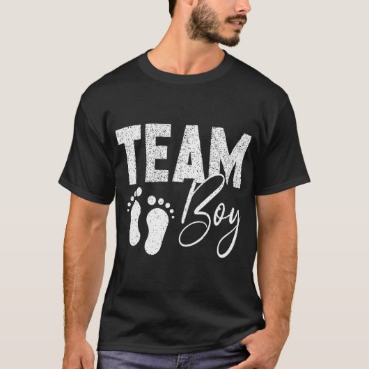 Gender Reveal Team Boy Blue T-Shirt (Vorderseite)