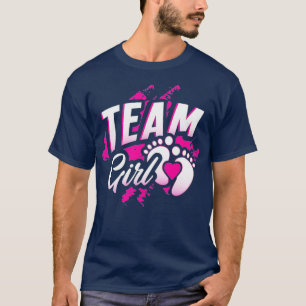 Gender Reveal Team Girl Baby Shower Party Geschenk T-Shirt