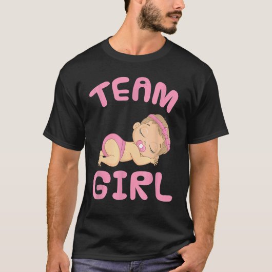 Gender Reveal Team Girl For Baby Shower Party It's T-Shirt (Vorderseite)