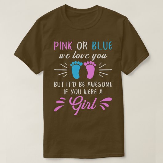 Gender Reveal Team Girl T-Shirt (Design vorne)