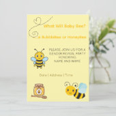 Gender Reveal Theme Bee Save The Date (Stehend Vorderseite)