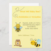 Gender Reveal Theme Bee Save The Date (Vorne/Hinten)