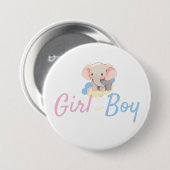 Gender Reveal Tochter oder Junge Button (Vorne & Hinten)
