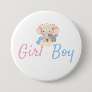 Gender Reveal Tochter oder Junge Button