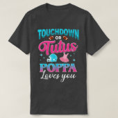 Gender Reveal Touchdown oder Tutus Poppa Matching T-Shirt (Design vorne)
