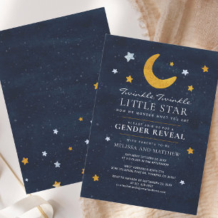 Gender Reveal Twinkle Little Moon Star Einladung