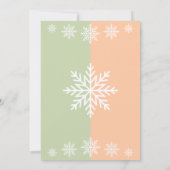 Gender Reveal über Olivenbäume und Peach Winter Sn Einladung (Rückseite)