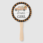 Gender Reveal Voting Fan Vintagen Pumpkin Truck Fächer (Vorderseite)