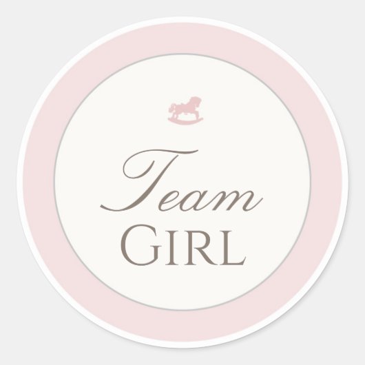 Gender Reveal Voting Team Girl Teddy Bear Sticker (Vorderseite)