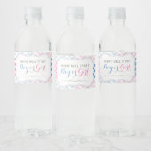 Gender Reveal Water Flasche Labels - Blau & Rosa Wasserflaschenetikett (Flaschen)