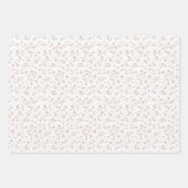 Gender Reveal Wrapping Paper - Boho Floral Geschenkpapier Set (Vorderseite)